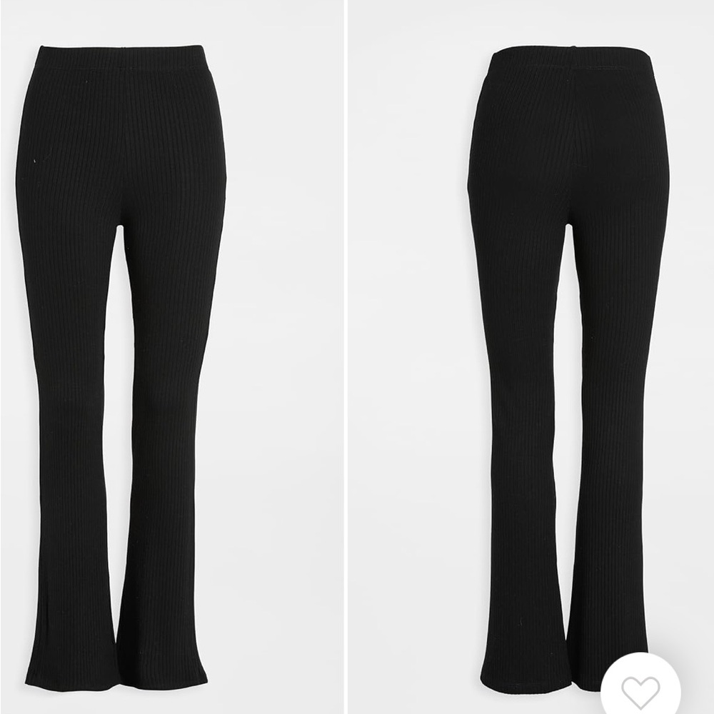 LNA Laurel Black Ribbed Flare Pants, size XS - Picture 2 of 6